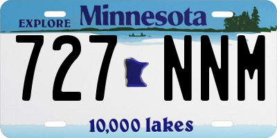 MN license plate 727NNM