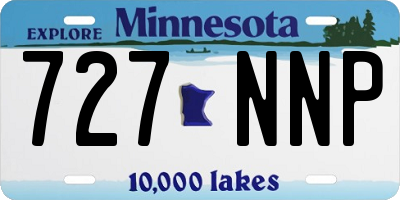 MN license plate 727NNP