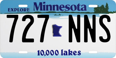 MN license plate 727NNS