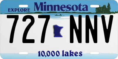 MN license plate 727NNV