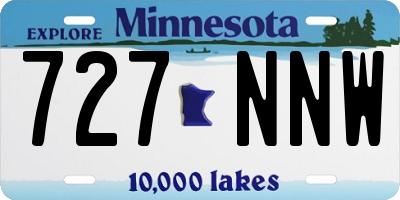 MN license plate 727NNW
