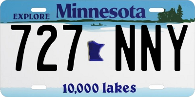 MN license plate 727NNY