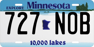 MN license plate 727NOB