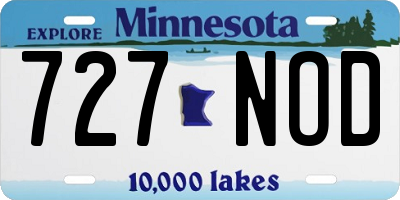 MN license plate 727NOD