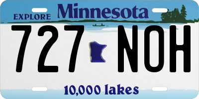 MN license plate 727NOH