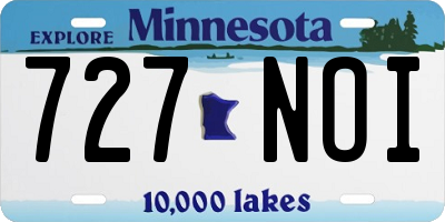 MN license plate 727NOI