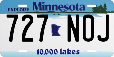 MN license plate 727NOJ