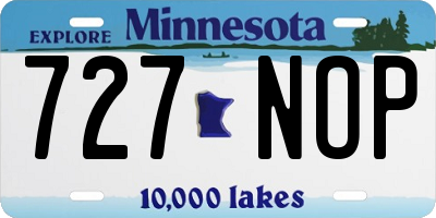 MN license plate 727NOP