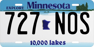 MN license plate 727NOS