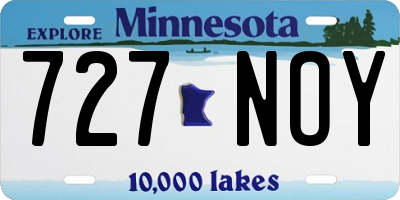 MN license plate 727NOY