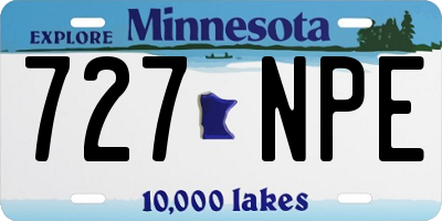 MN license plate 727NPE
