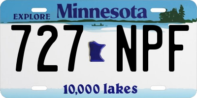 MN license plate 727NPF