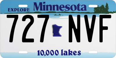 MN license plate 727NVF