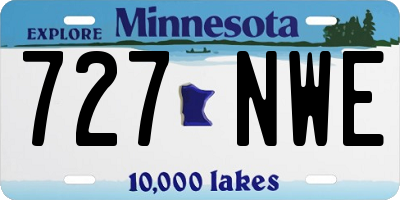 MN license plate 727NWE