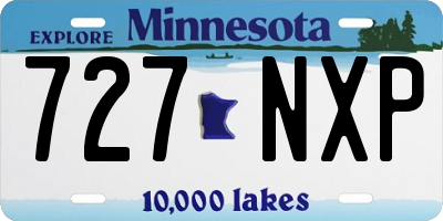 MN license plate 727NXP