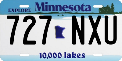 MN license plate 727NXU