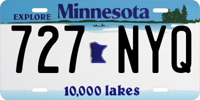MN license plate 727NYQ