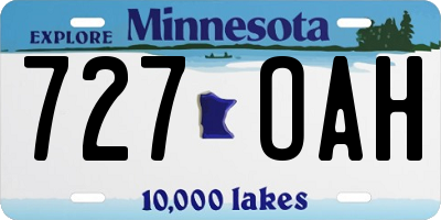 MN license plate 727OAH