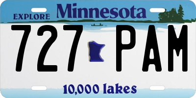 MN license plate 727PAM