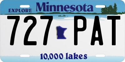 MN license plate 727PAT