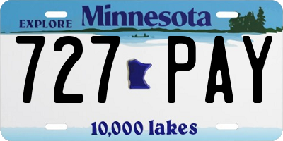 MN license plate 727PAY