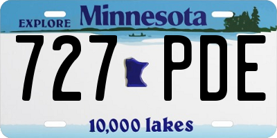 MN license plate 727PDE