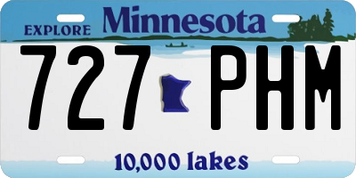MN license plate 727PHM