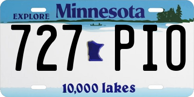MN license plate 727PIO