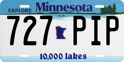 MN license plate 727PIP