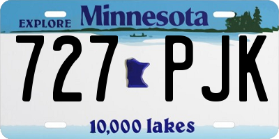 MN license plate 727PJK