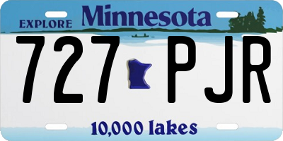 MN license plate 727PJR
