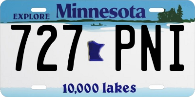 MN license plate 727PNI