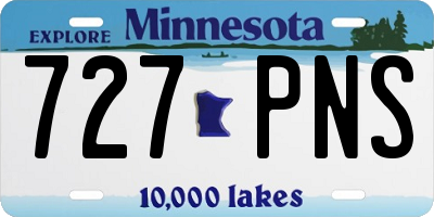 MN license plate 727PNS