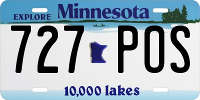 MN license plate 727POS