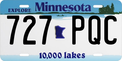MN license plate 727PQC