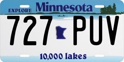MN license plate 727PUV