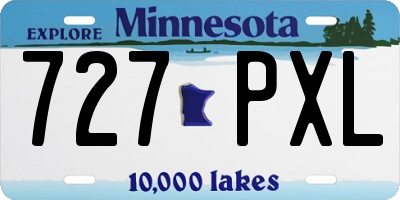 MN license plate 727PXL