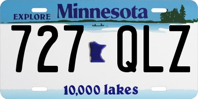 MN license plate 727QLZ