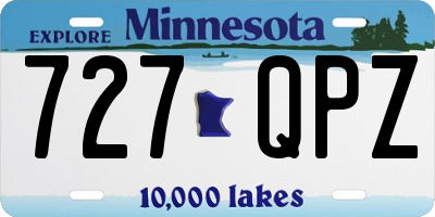 MN license plate 727QPZ