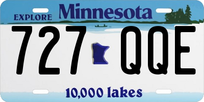 MN license plate 727QQE