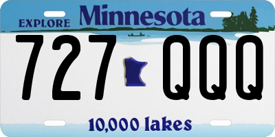MN license plate 727QQQ