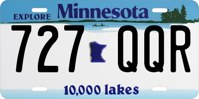 MN license plate 727QQR