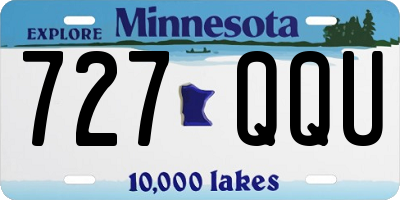 MN license plate 727QQU