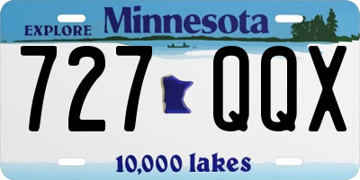 MN license plate 727QQX