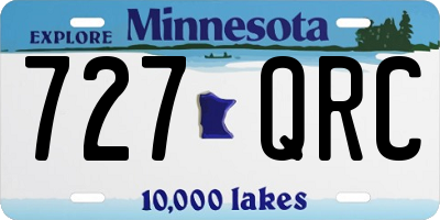 MN license plate 727QRC