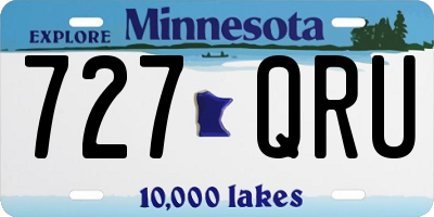MN license plate 727QRU