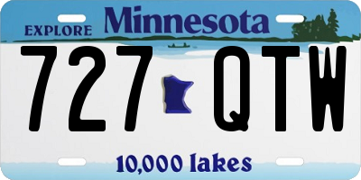 MN license plate 727QTW