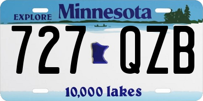 MN license plate 727QZB