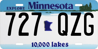 MN license plate 727QZG
