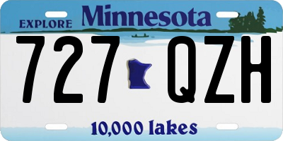 MN license plate 727QZH